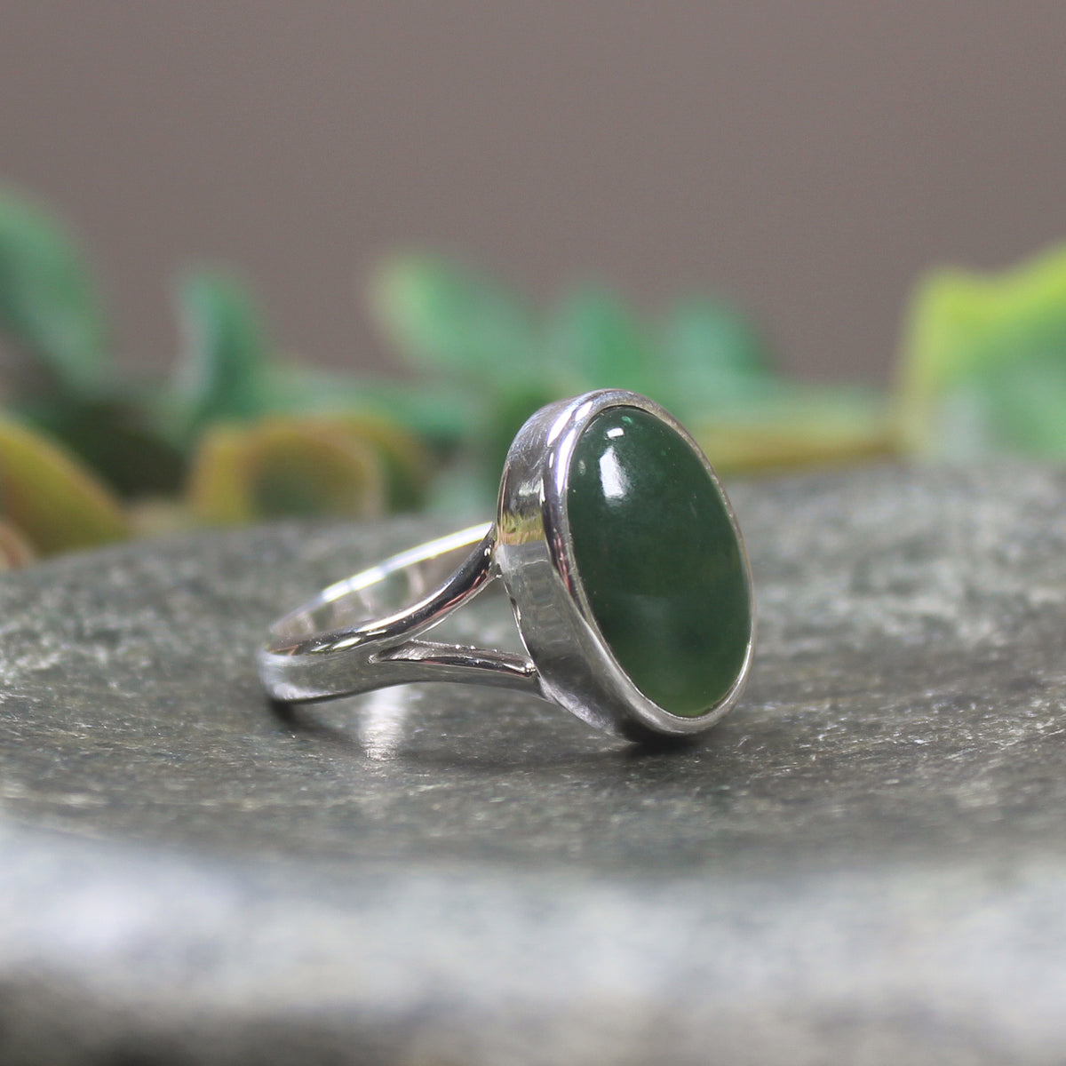 Ring with Kawakawa Pounamu