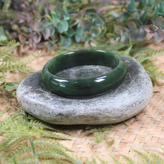 Bangle carved from Hapopo Pounamu - NZ Greenstone