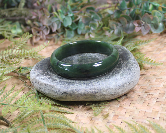 Bangle carved from Hapopo Pounamu - NZ Greenstone