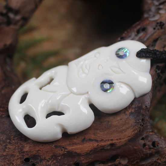 Hei Tiki carved from Bone