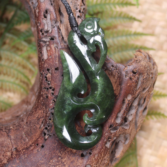Manaia carved from Kawakawa Pounamu - NZ Greenstone