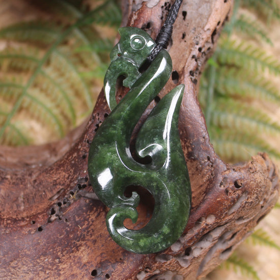Manaia carved from Kawakawa Pounamu - NZ Greenstone