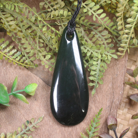Kawakawa Pounamu Roimata Pendant - NZ Greenstone