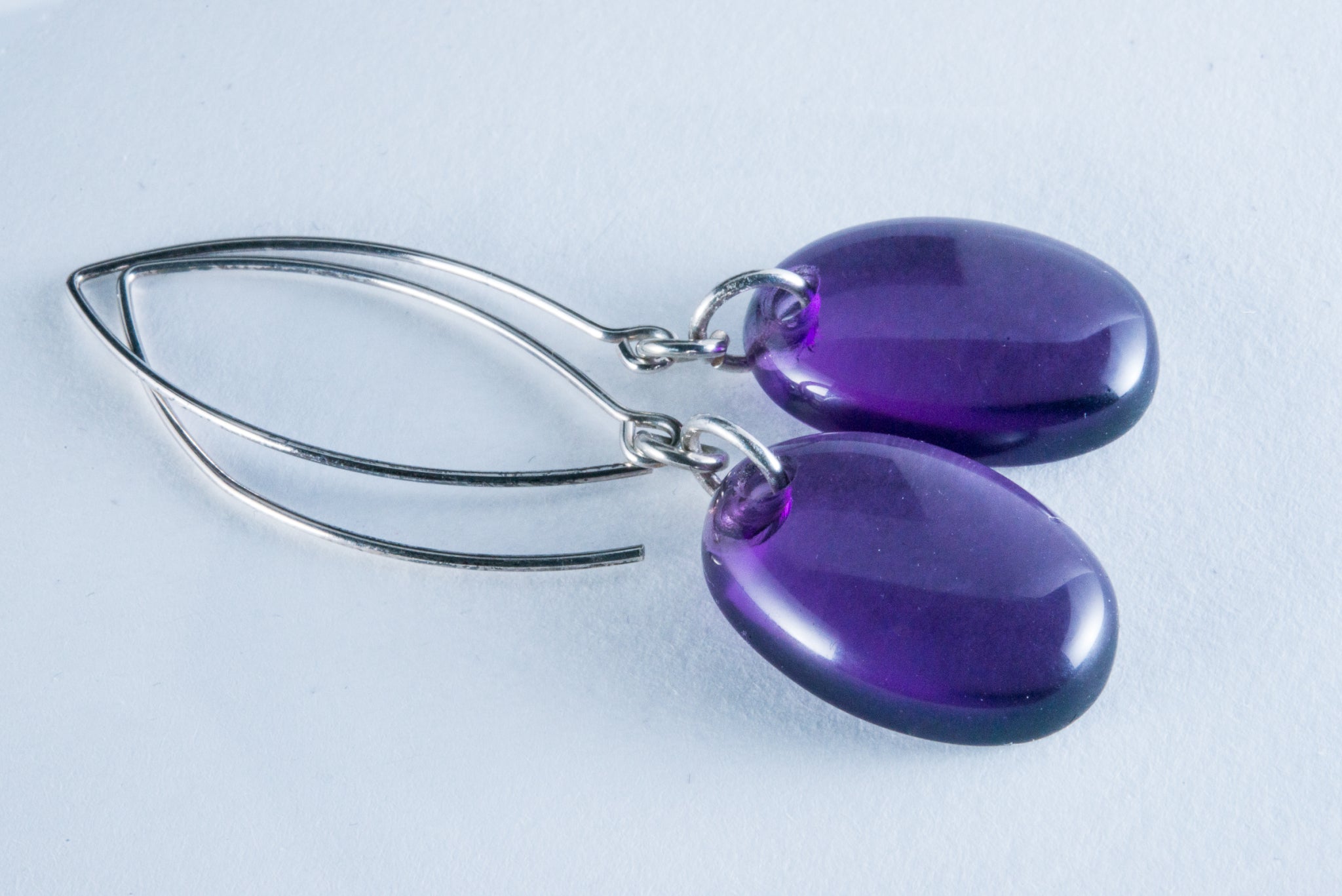 Amethyst Sterling Silver Earrings (S242)