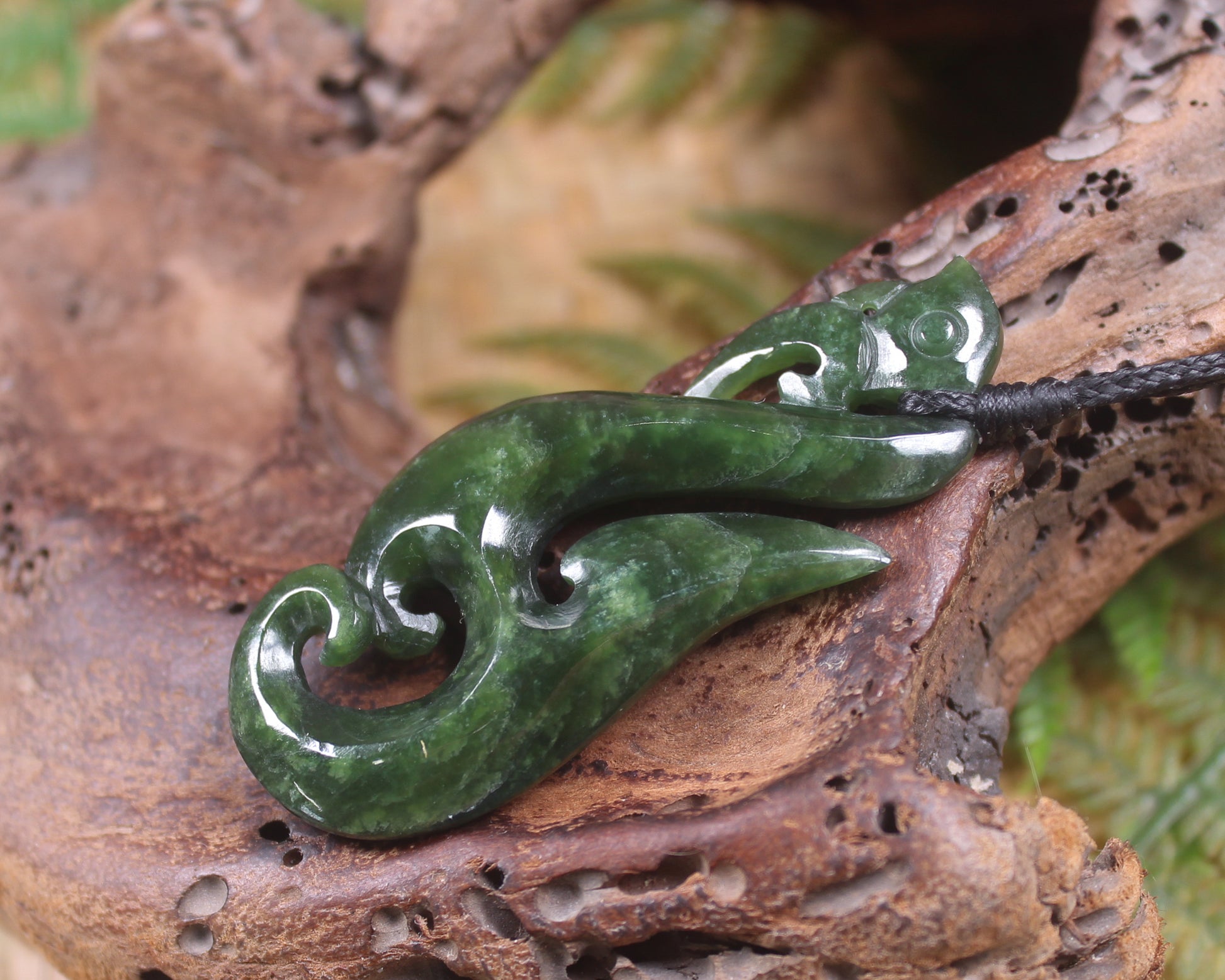 Manaia carved from Kawakawa Pounamu - NZ Greenstone