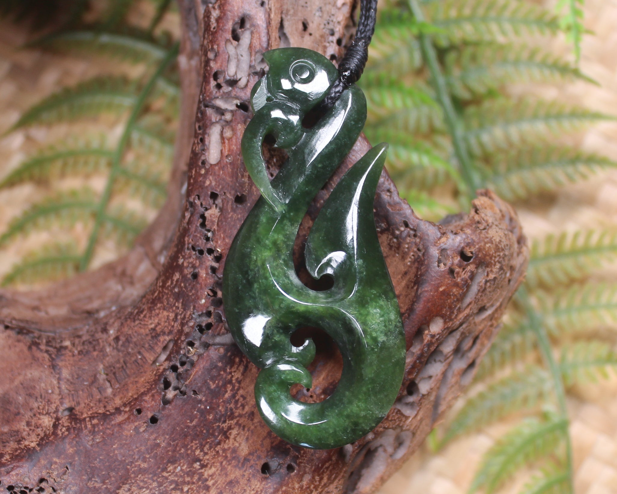 Manaia carved from Kawakawa Pounamu - NZ Greenstone