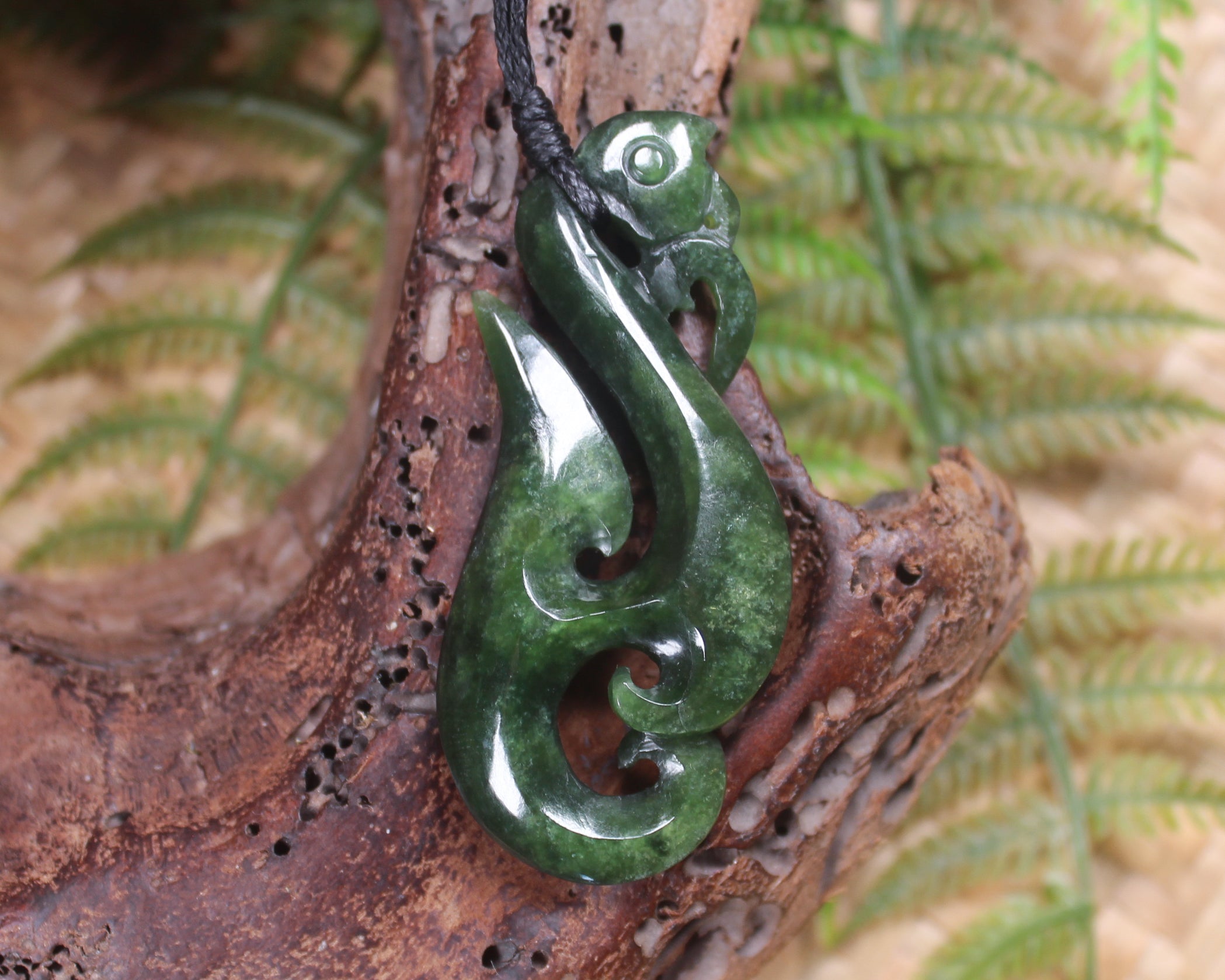 Manaia carved from Kawakawa Pounamu - NZ Greenstone