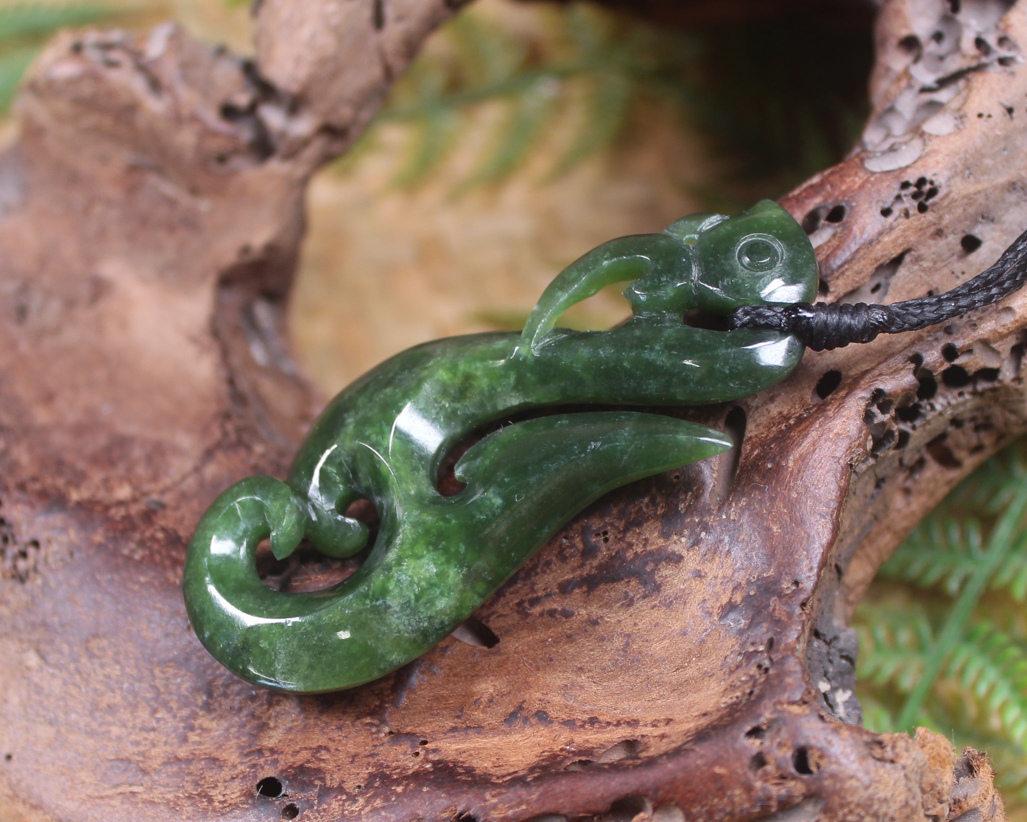 Manaia carved from Kawakawa Pounamu - NZ Greenstone