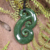 Hammerhead pendant carved from Hapopo Pounamu - NZ Greenstone