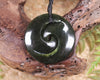 Koru carved from Rimu Pounamu - NZ Greenstone