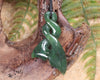 Whale tail carved from Hapopo Pounamu - NZ Greenstone