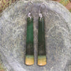 Roimata or Teardrop earrings carved from Flower Jade Pounamu - NZ Greenstone