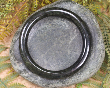 Bangle carved from Rimu Pounamu - NZ Greenstone