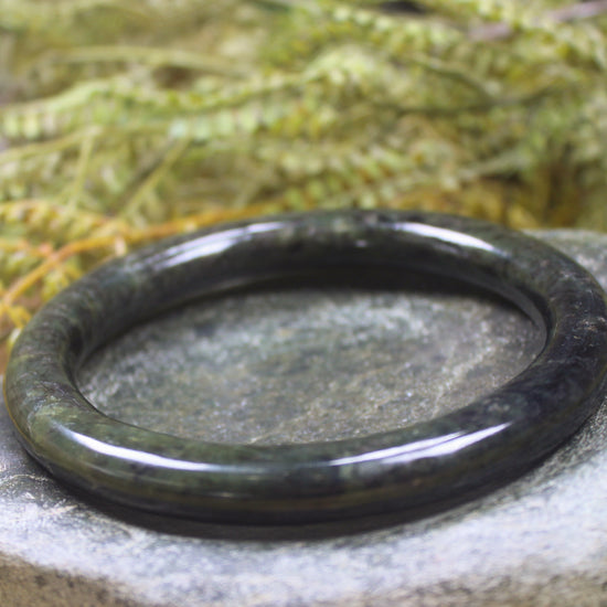 Bangle carved from Rimu Pounamu - NZ Greenstone
