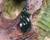 Twist or Pikorua carved from Flower Jade Pounamu - NZ Greenstone