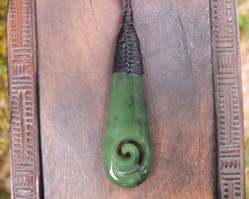 Roimata with Koru Pounamu Pendant - NZ Greenstone