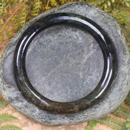 Bangle carved from Rimu Pounamu - NZ Greenstone