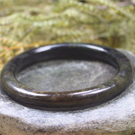 Bangle carved from Rimu Pounamu - NZ Greenstone