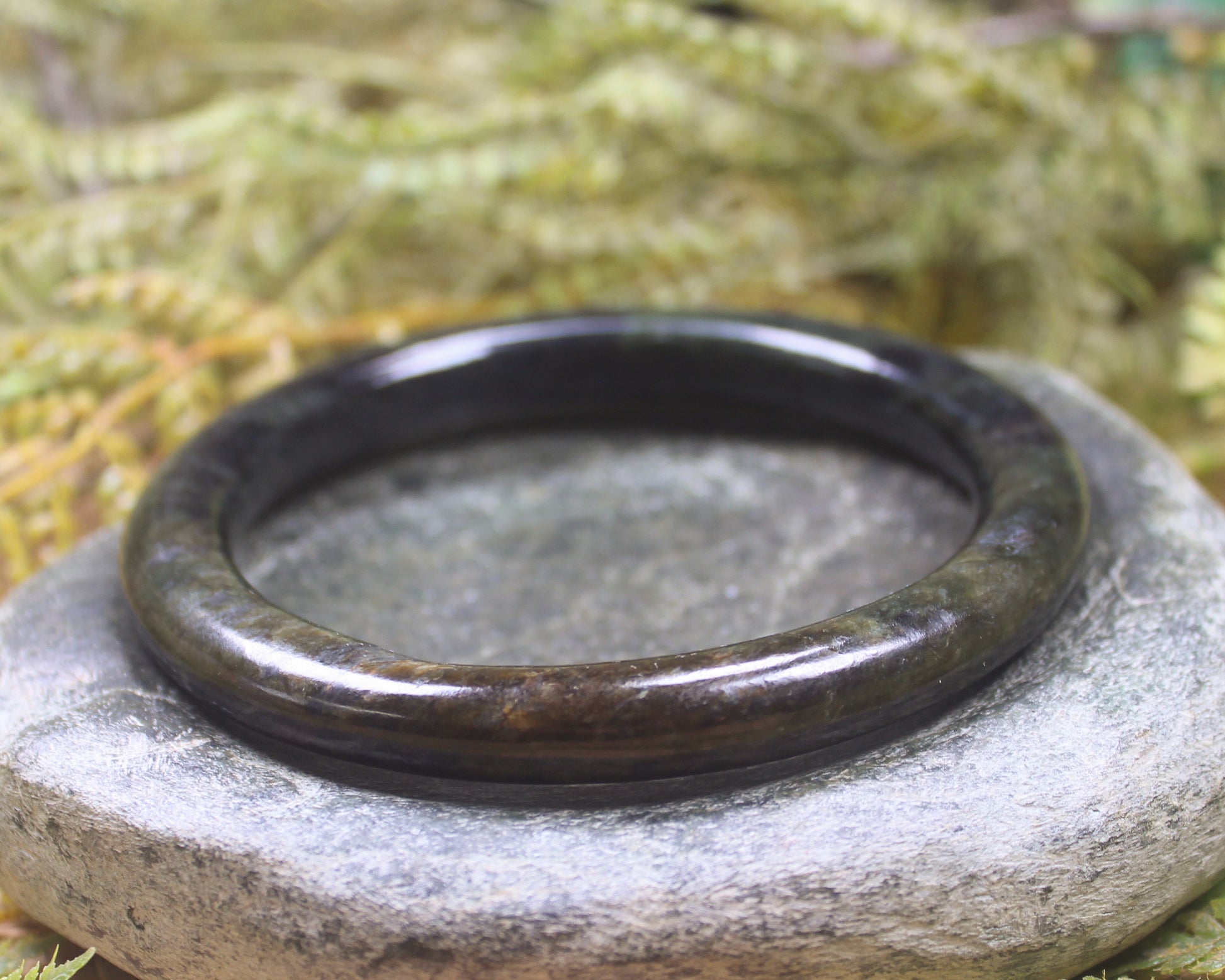 Bangle carved from Rimu Pounamu - NZ Greenstone