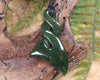 Whale Tail carved from Kawakawa Pounamu - NZ Greenstone