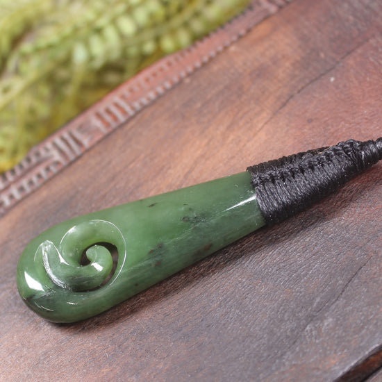 Roimata with Koru Pounamu Pendant - NZ Greenstone