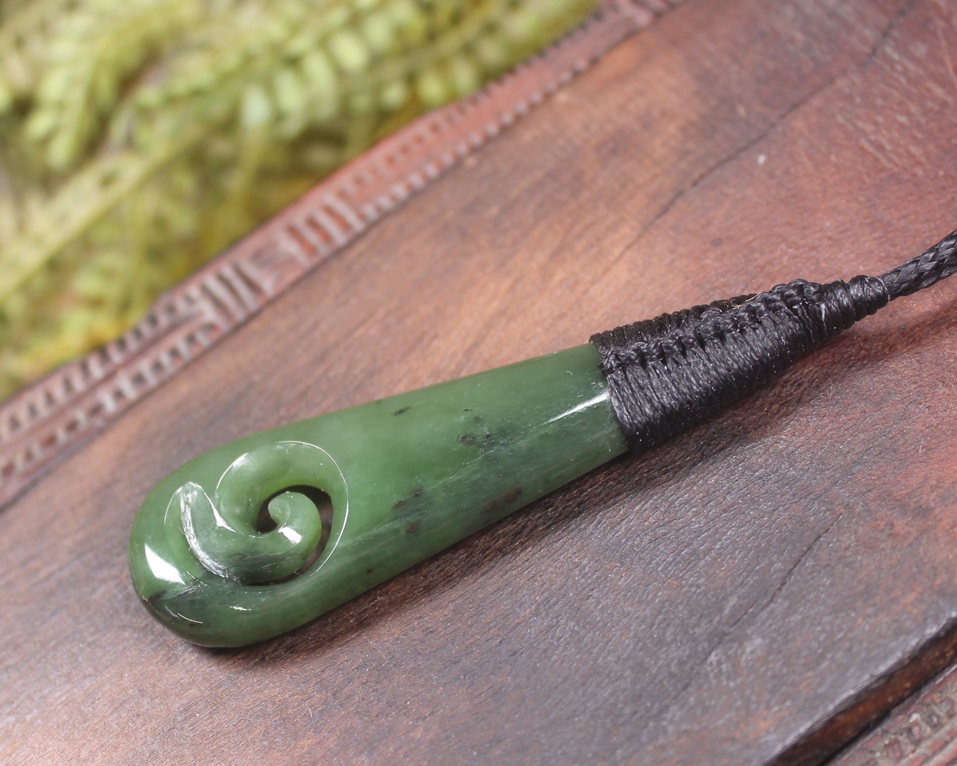 Roimata with Koru Pounamu Pendant - NZ Greenstone