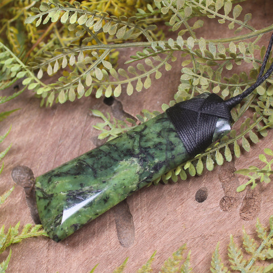 Douglas Creek Pounamu carved into a Toki Pendant - NZ Greenstone