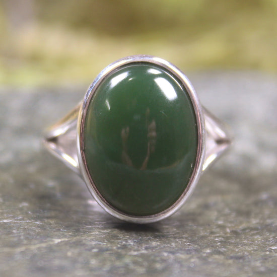 Ring with Kawakawa Pounamu