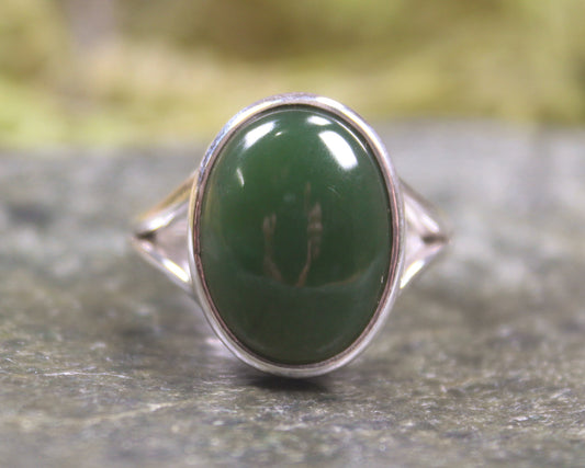 Ring with Kawakawa Pounamu