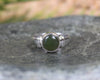 Sterling Silver Rimu Pounamu Ring - NZ Greenstone