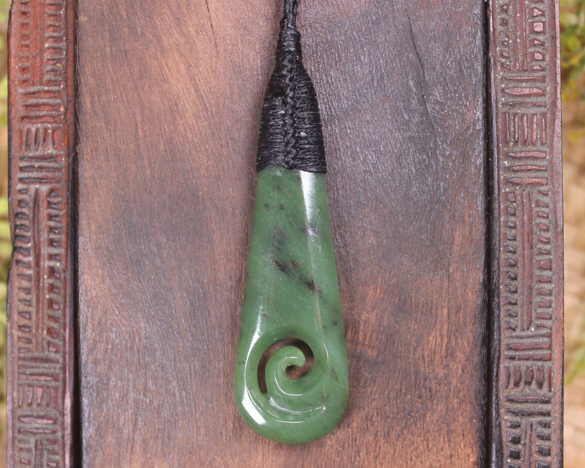 Roimata with Koru Pounamu Pendant - NZ Greenstone