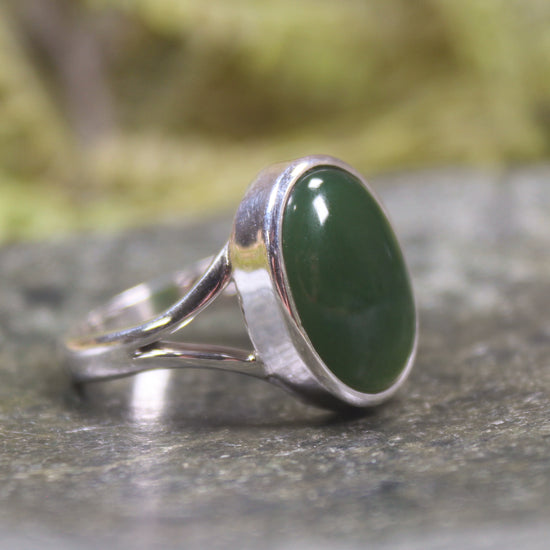 Ring with Kawakawa Pounamu