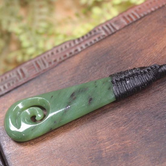 Roimata with Koru Pounamu Pendant - NZ Greenstone