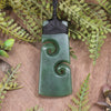 Hapopo Pounamu Toki with Koru - NZ Greenstone