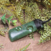 Hapopo Pounamu Toki with Koru - NZ Greenstone