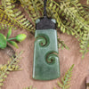 Hapopo Pounamu Toki with Koru - NZ Greenstone