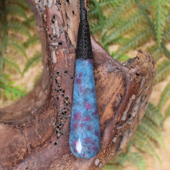 Kyanite with Ruby Roimata Pendant