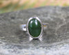 Sterling Silver Kawakawa Pounamu Ring - NZ Greenstone
