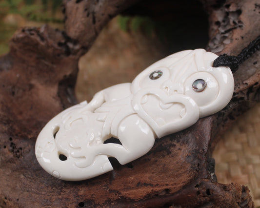 Hei Tiki carved from Bone