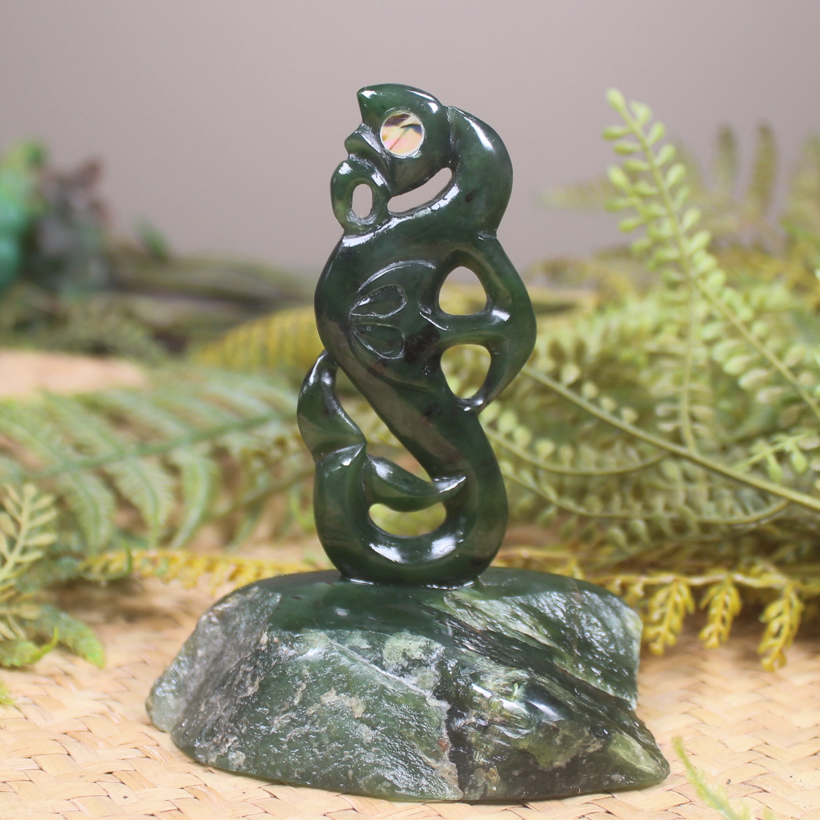Manaia Sculpture carved from NZ Pounamu