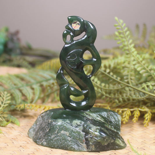 Manaia Sculpture carved from NZ Pounamu