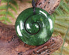 Koru pendant carved from Kawakawa Pounamu - NZ Greenstone