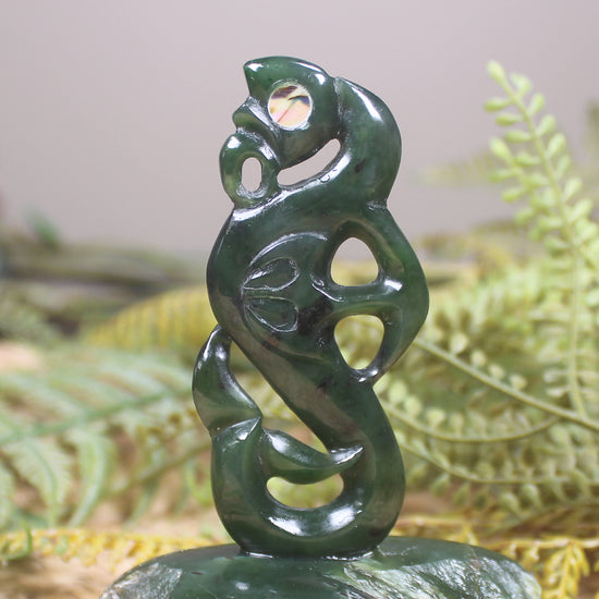 Manaia Sculpture carved from NZ Pounamu