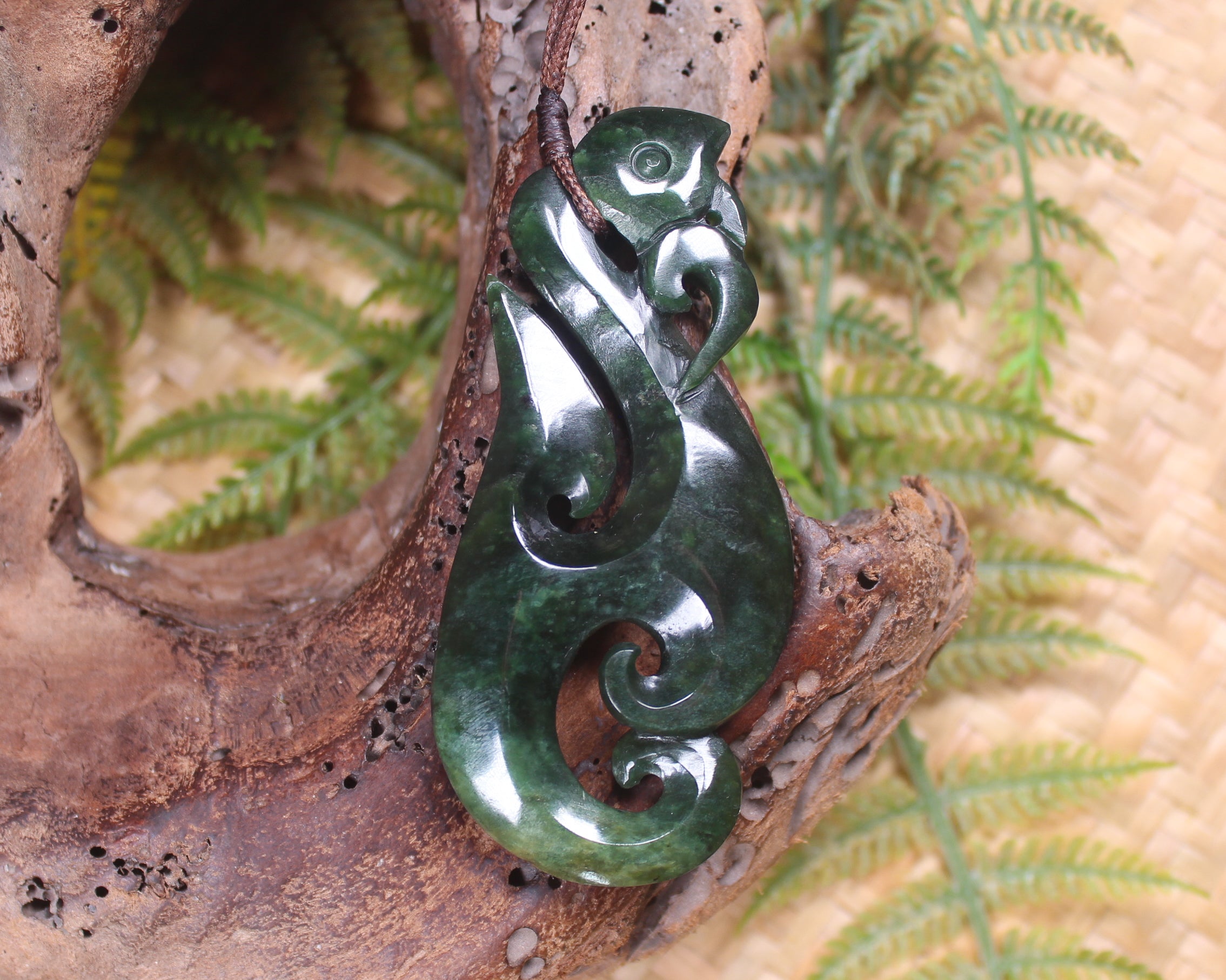 Manaia carved from Kawakawa Pounamu - NZ Greenstone