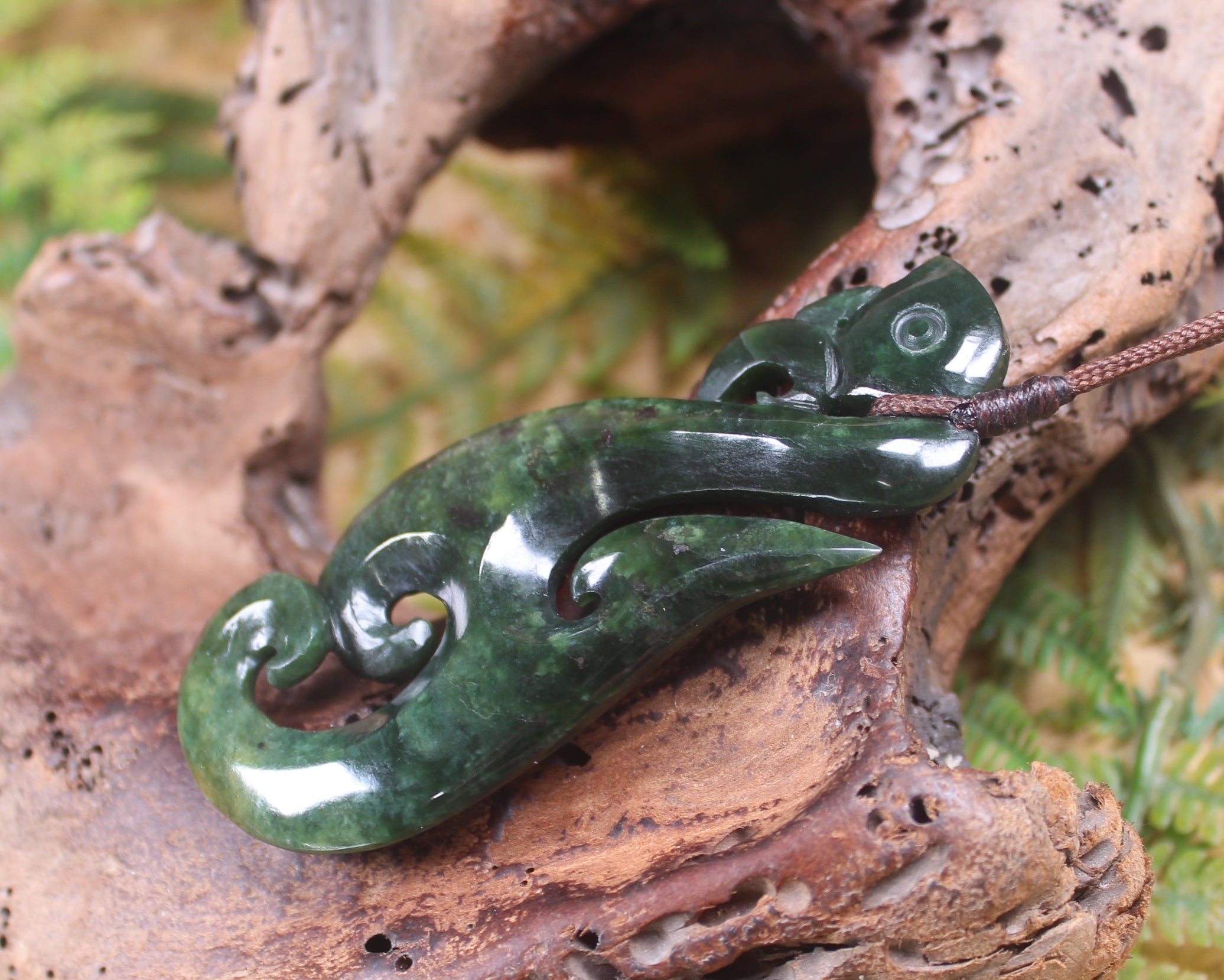 Manaia carved from Kawakawa Pounamu - NZ Greenstone