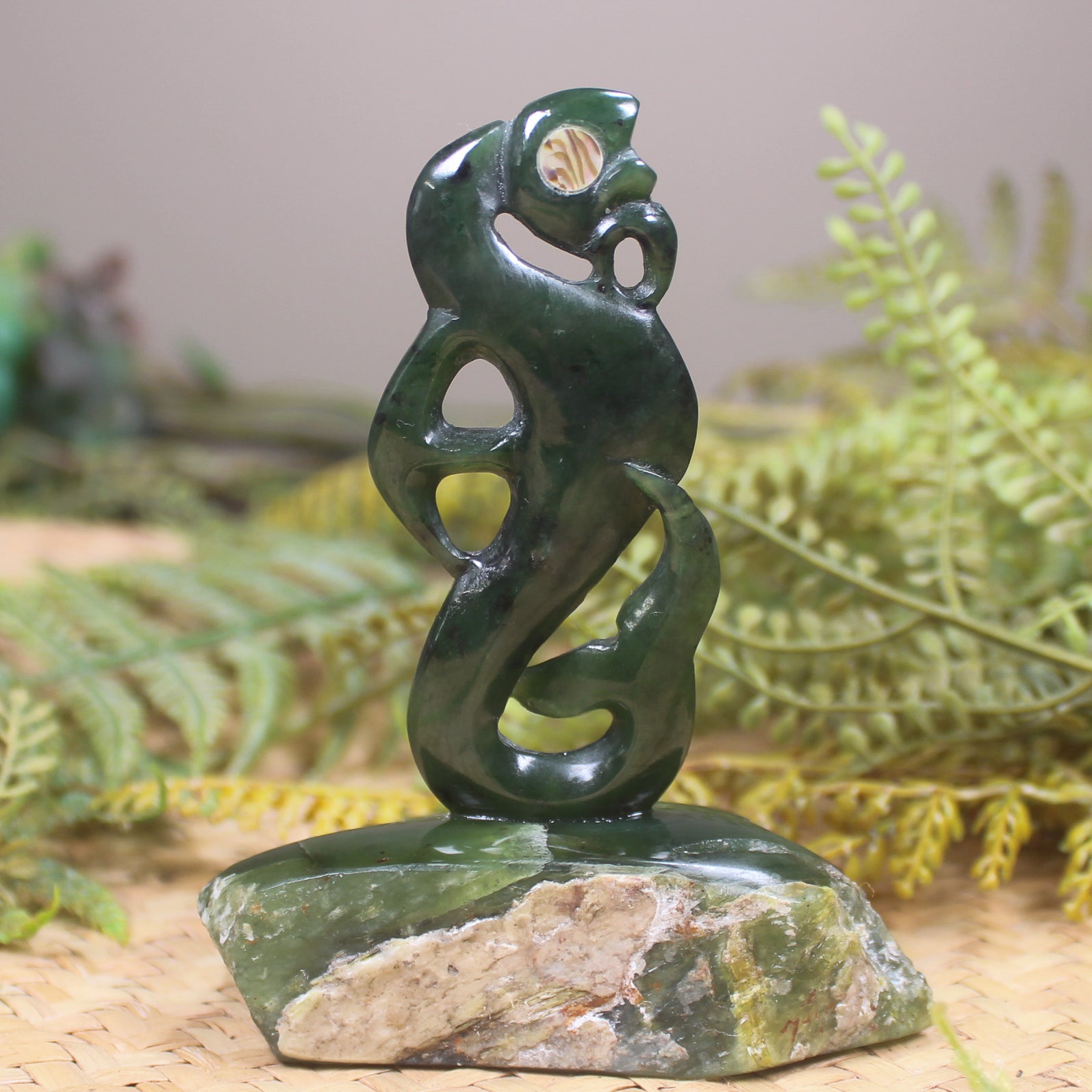 Manaia Sculpture carved from NZ Pounamu