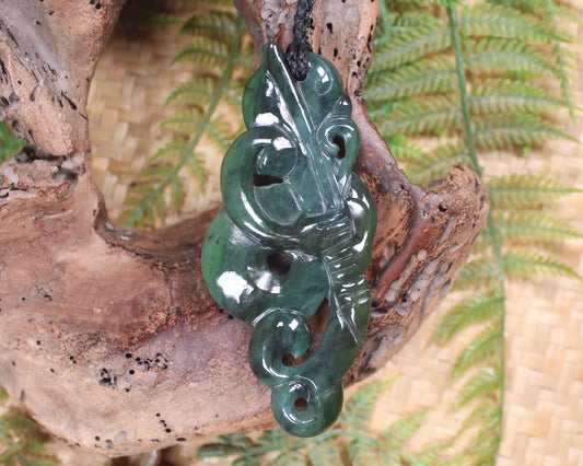 Manaia carved from Hapopo Pounamu - NZ Greenstone