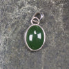 Kawakawa Pounamu pendant set in Sterling Silver - NZ Greenstone
