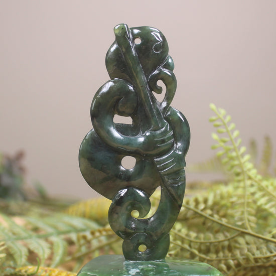 Manaia Sculpture carved from NZ Pounamu