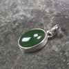 Kawakawa Pounamu pendant set in Sterling Silver - NZ Greenstone